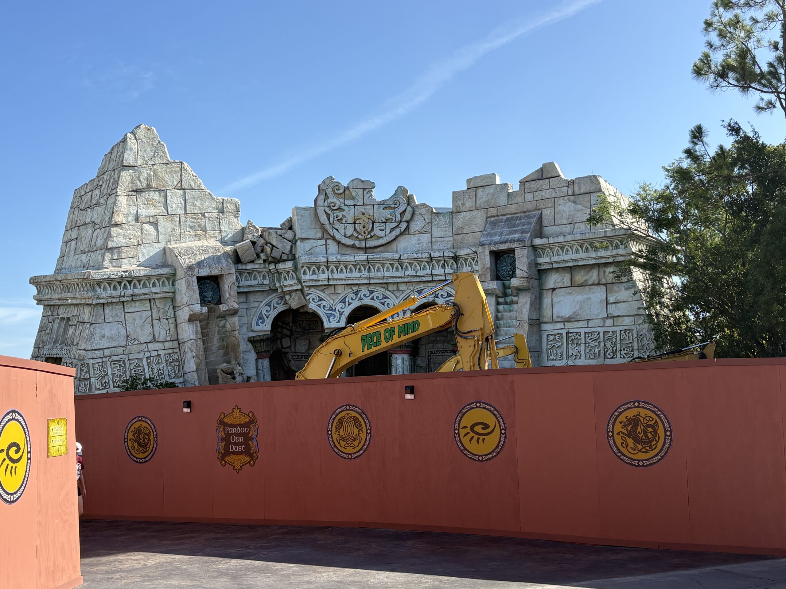 Both Giant Feet Torn Down in Poseidon's Fury Courtyard at Universal Islands of Adventure