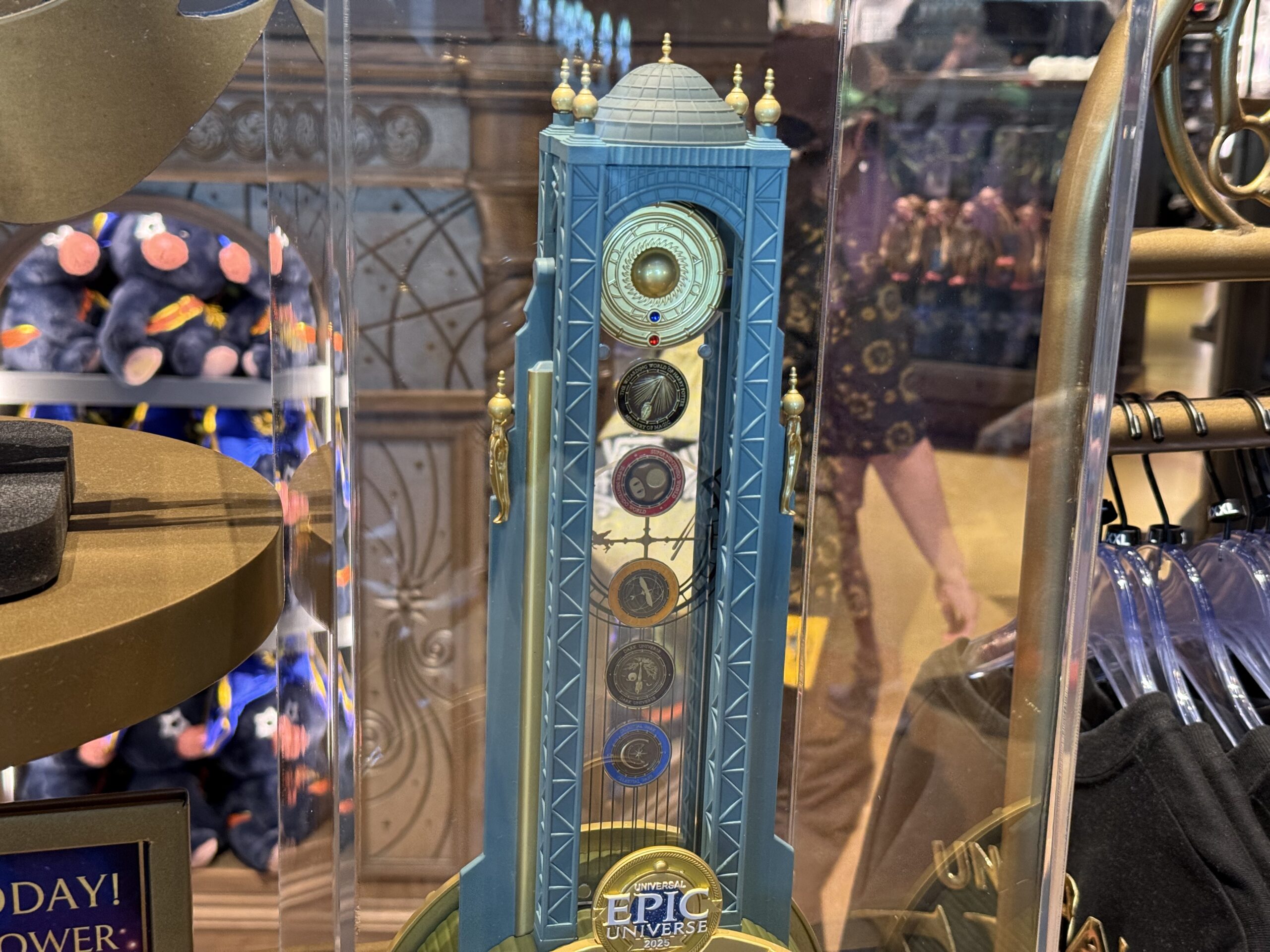Pre-order this park-exclusive Chronos Tower based on the Epic Universe entrance. It includes five coins representing each