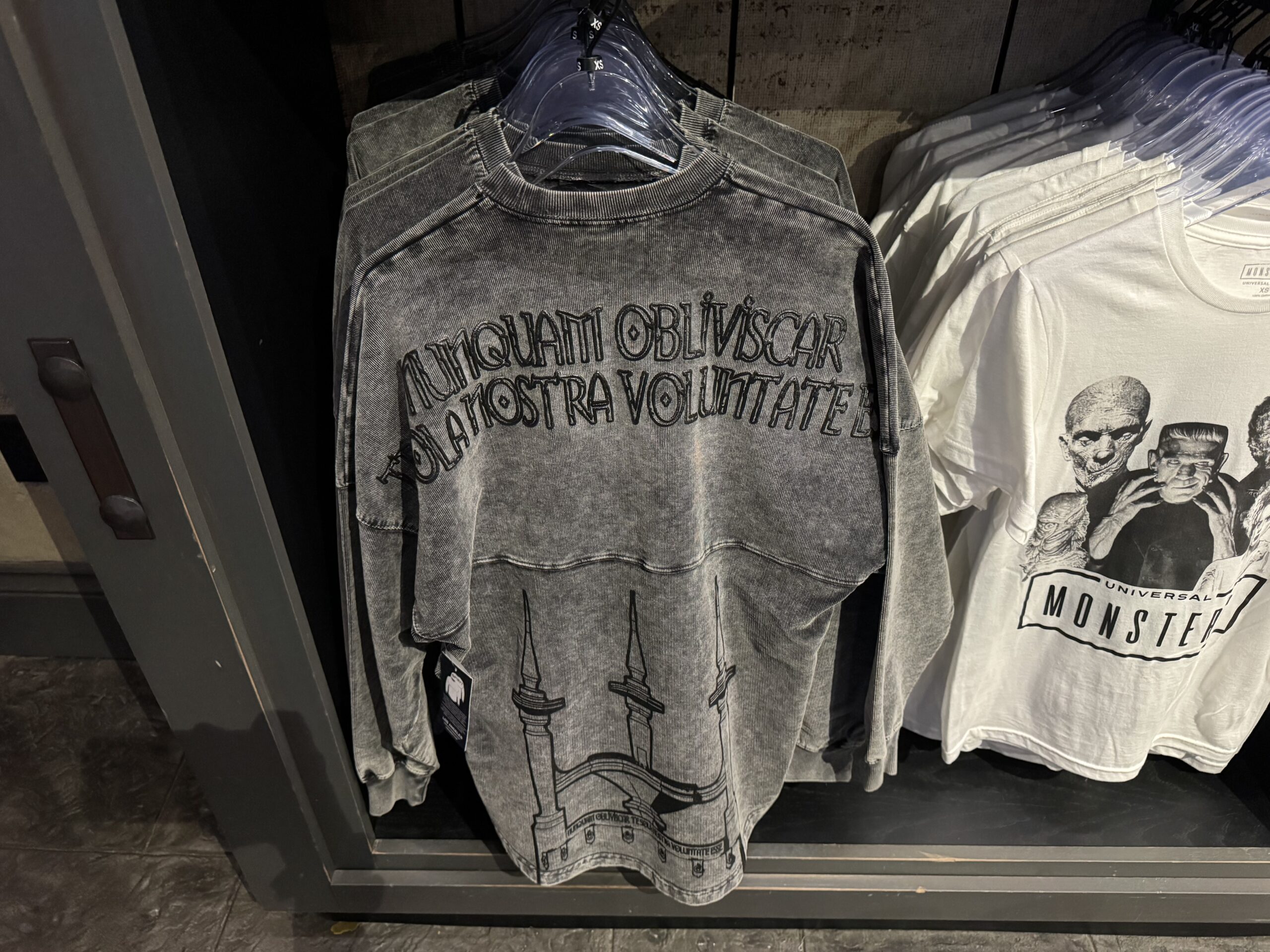 On the back is artwork of Darkmoor's well. Above is the well's Latin inscription: "Nunquam obliviscar te sola nostra voluntate esse." This approximately translates to "Never forget you exist by our will."