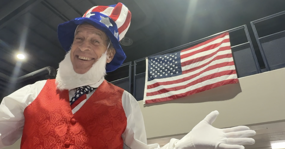 Tampa Bay's own Uncle Sam on stilts wants you to smile a whole lot more