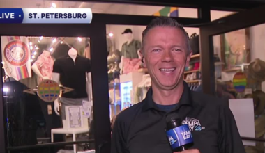 Meteorologist Greg Dee stops by the Sunrise Sale in St. Pete