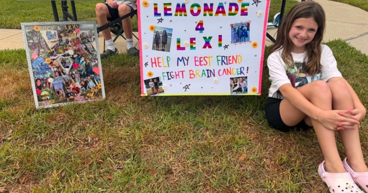 Tampa girl raises money for friend's brain cancer treatment with lemonade stand