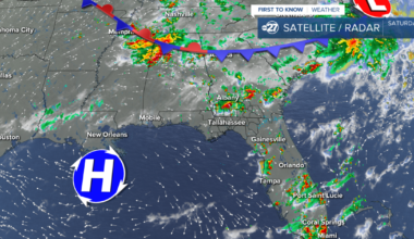 Approaching front bringing more rain