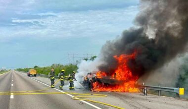 Cause under investigation after pickup truck fire on I-95 in St. Lucie County