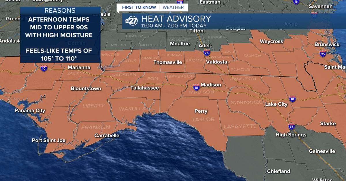 A Heat Advisory Has Been Issued 7-30-2026