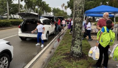 Some receive help, some give help, some give thanks at 27th Big Backpack Event | WGCU News