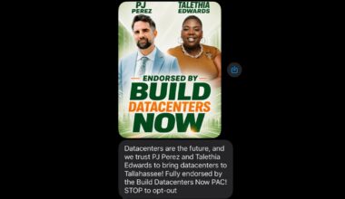 Tallahassee City Commission candidates denounce mysterious pro-data center campaign text