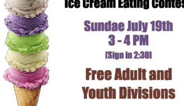 National Ice cream Day and The Tallahassee 15th Annual Ice cream eating contest is on Sundae July 19th at Lofty Pursuits.