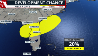 Low chance for tropical development near Florida, here's what you should know