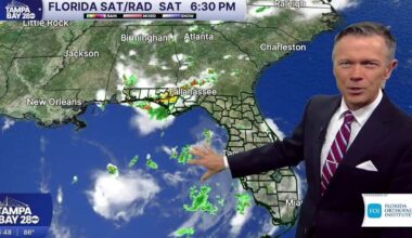 Forecast: Rain easing up Saturday night but Sunday morning showers coming