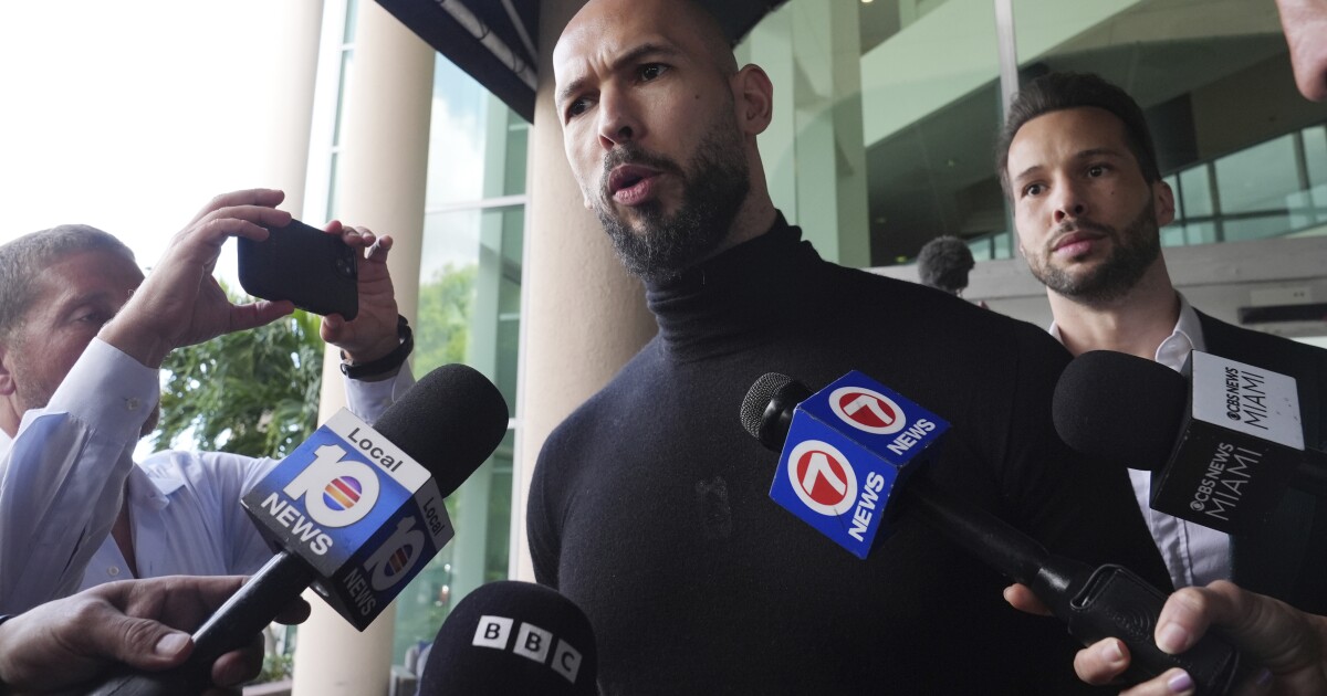 Influencers Andrew and Tristan Tate arrested in Miami, AP