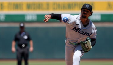 Miami Marlins pitcher Eury Pérez removed after throwing 7 perfect innings against Athletics