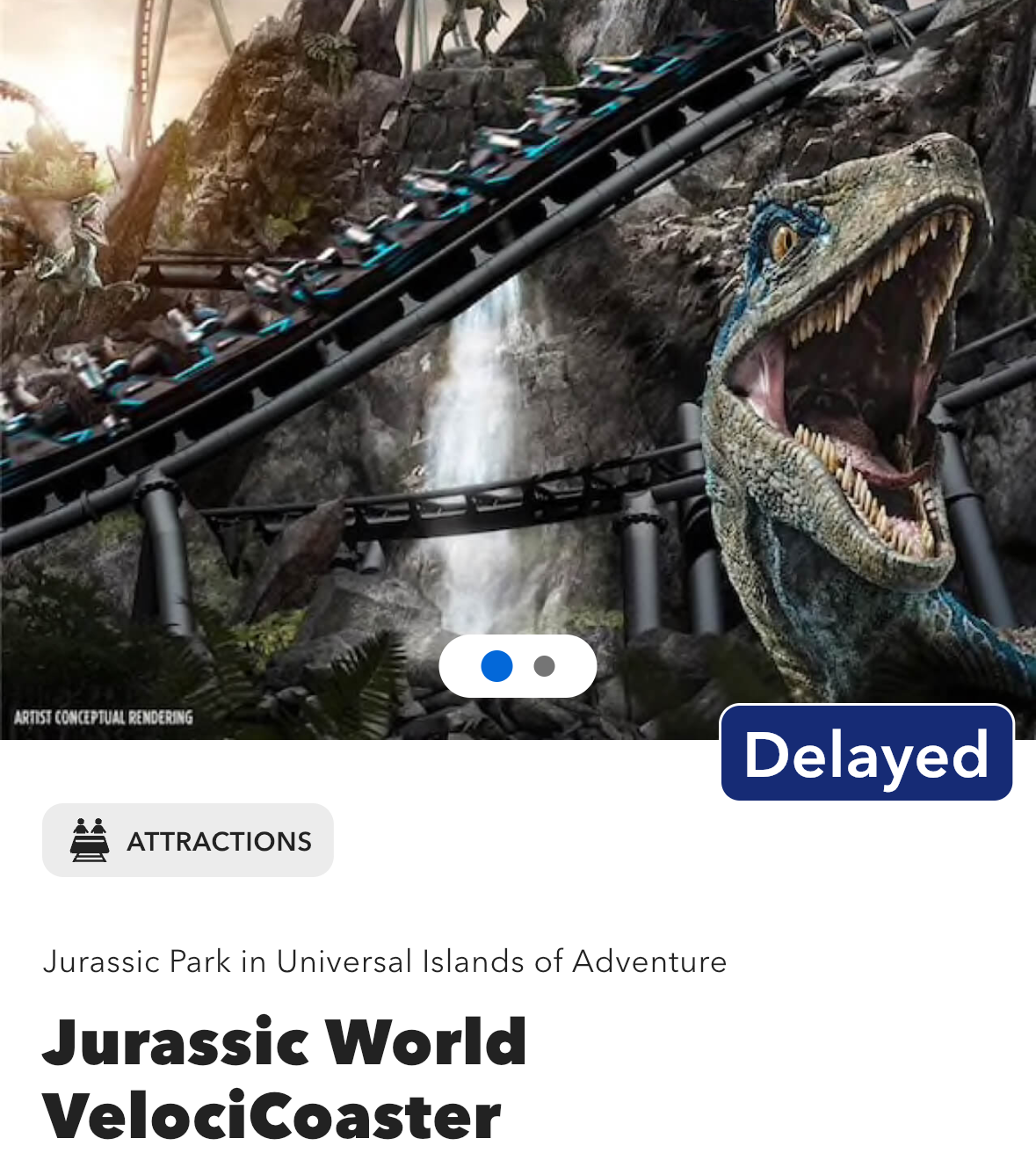 Jurassic World VelociCoaster at Universal Islands of Adventure
