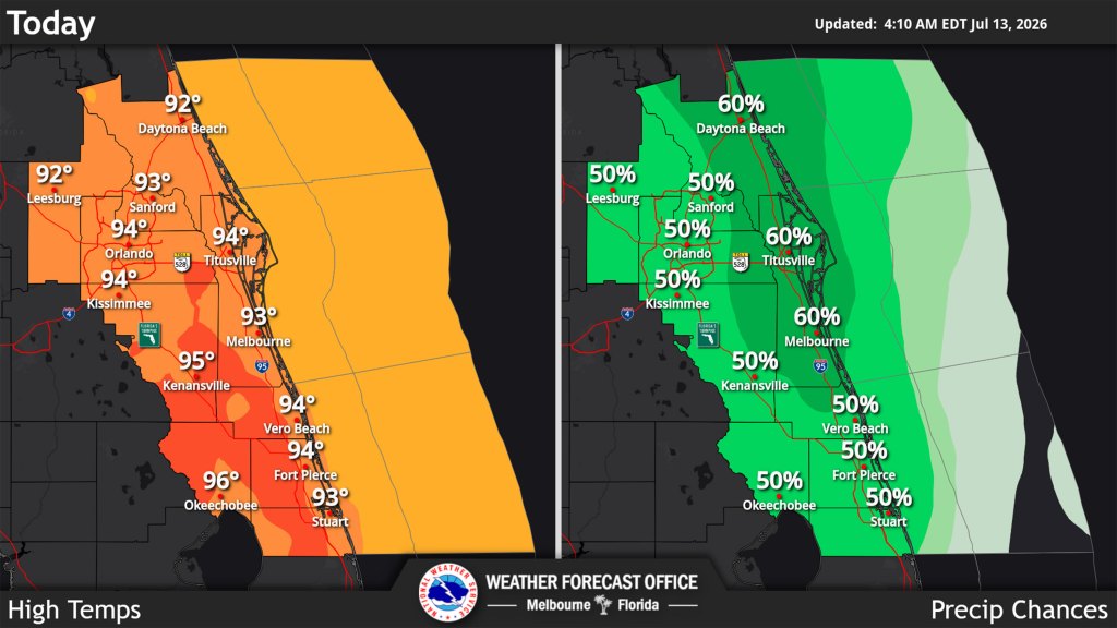 Afternoon heat index could hit 107 in Central Florida, NWS says – Orlando Sentinel