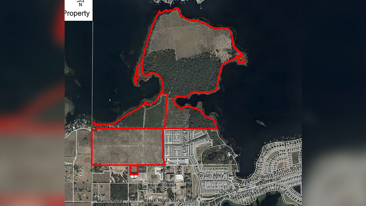 This image from the city of Winter Garden shows the location of the proposed Johns Lake Urban Village. (Photo: City of Winter Garden)