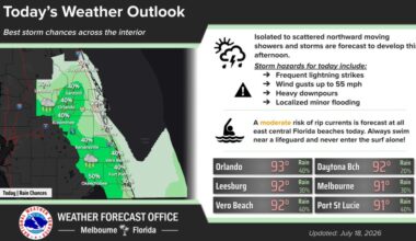 Isolated to scattered storms forecast in Central Florida on Saturday – Orlando Sentinel