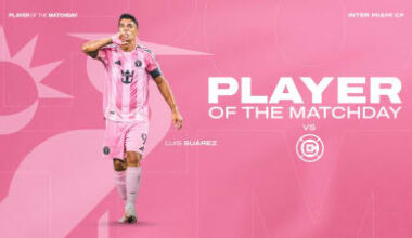 Luis Suárez Named MLS Player of the Matchday presented by Michelob Ultra for Matchdays 16 and 17