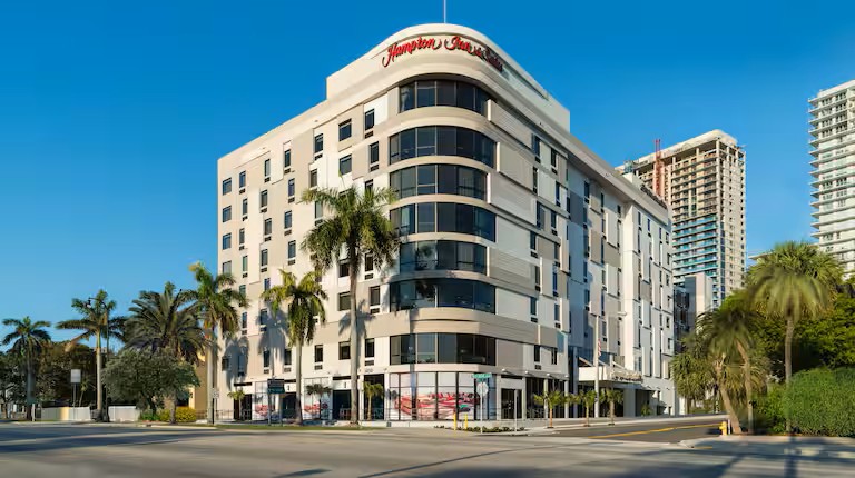 an exterior shot of Hampton Inn &amp; Suites Wynwood Design District