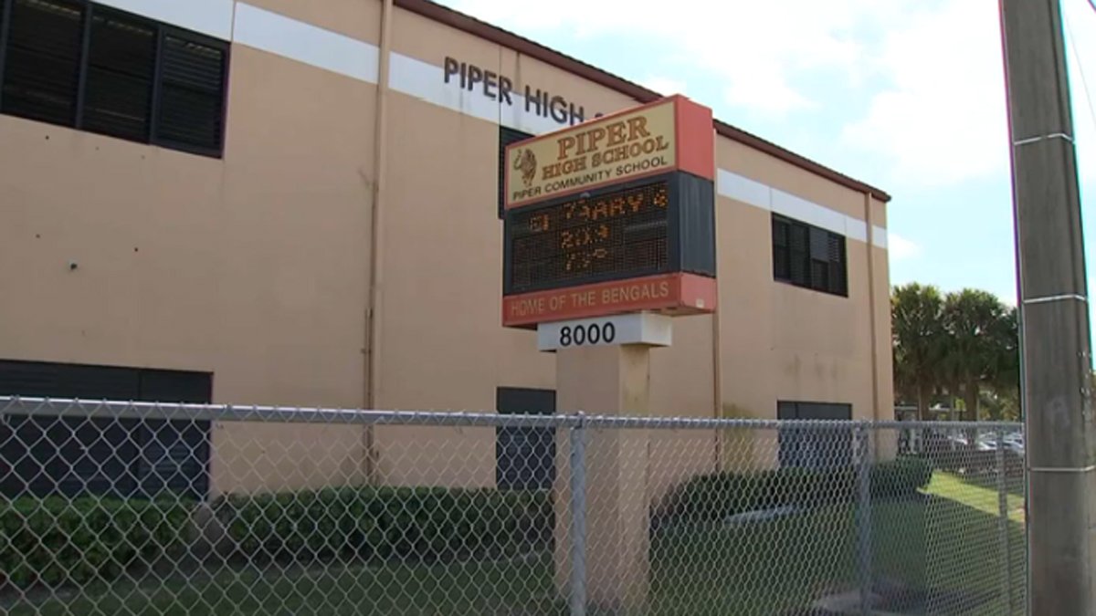Student in custody after false gun threat, lockdown at Piper High School – NBC 6 South Florida