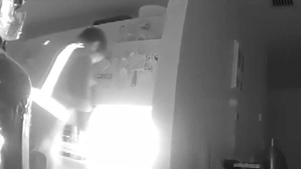 Burglar caught on camera raiding fridge after breaking into Miami home as family slept - WSVN 7News | Miami News, Weather, Sports
