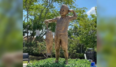 Statue honoring 5-year-old boy who lost fight with cancer stolen from Miami Lakes park - WSVN 7News | Miami News, Weather, Sports