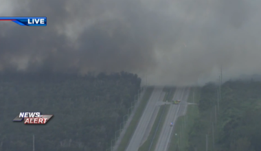 Brush fire shuts down Krome Avenue between SW 8th St. and Kendall Drive; no structures threatened - WSVN 7News | Miami News, Weather, Sports