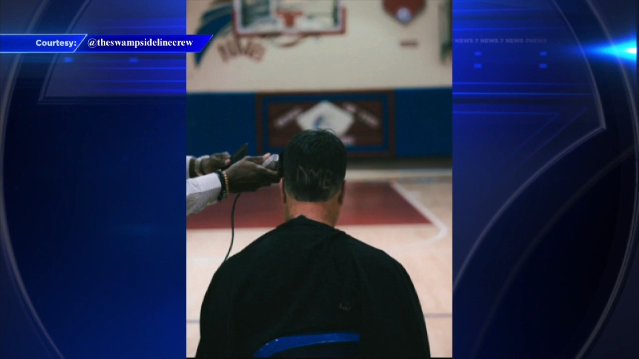 Barbara Goleman principal gets special haircut after losing friendly wager with North Miami Beach Senior High - WSVN 7News | Miami News, Weather, Sports