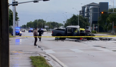 1 dead after collision between pickup and flatbed trucks on U.S. 1 in SW Miami-Dade - WSVN 7News | Miami News, Weather, Sports