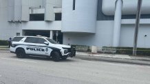Police are looking for a man who stabbed another man at a bus stop outside the Galleria Mall in Fort Lauderdale on Monday, officials said.