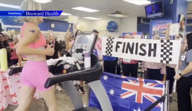 Physical therapist completes virtual marathon at Broward Health Imperial Point to raise breast cancer awareness - WSVN 7News | Miami News, Weather, Sports