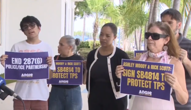 Anti-ICE protesters gather outside Miami City Hall calling for change - WSVN 7News | Miami News, Weather, Sports