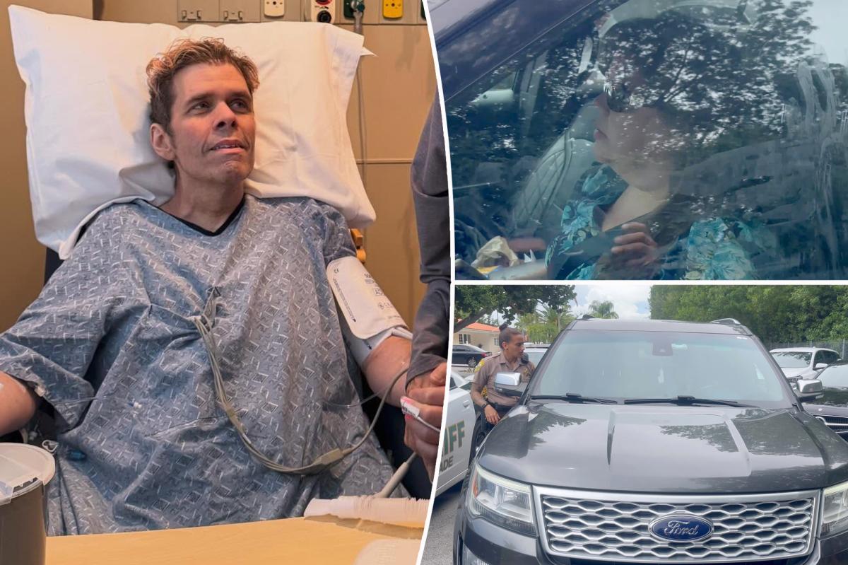 Perez Hilton's sister arrives at his Miami home hours after 'suicide attempt' hospitalization