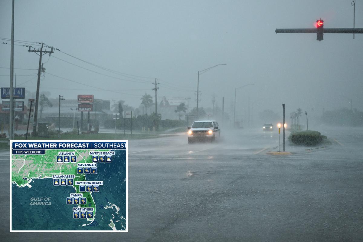 Flash flood threat expands from South Florida through North Carolina as tropical downpours lash the Southeast