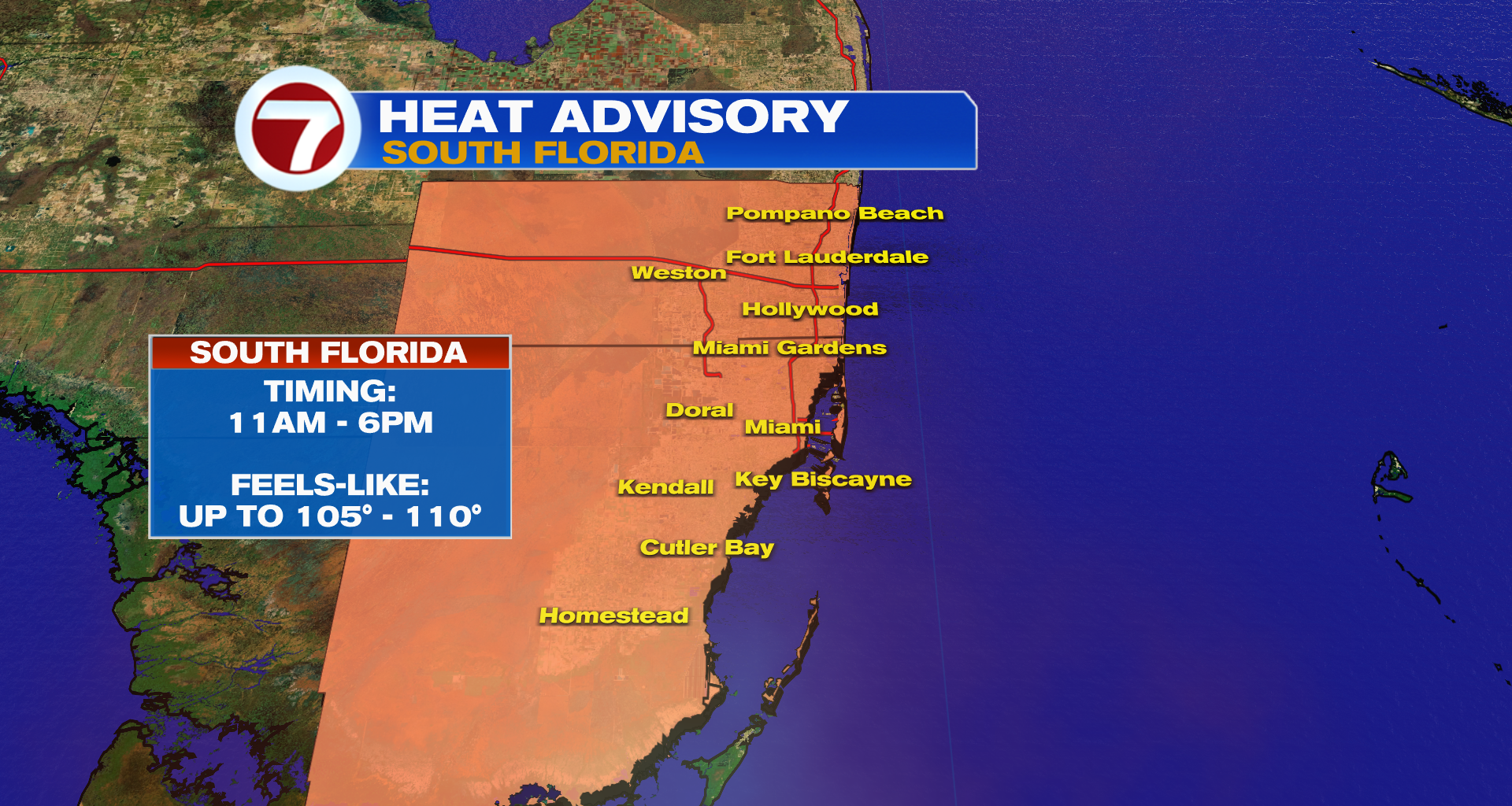 Heat Advisory In Effect - WSVN 7News | Miami News, Weather, Sports