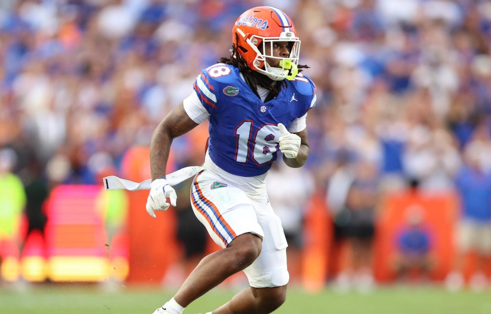 Jadan Baugh with the ball against FSU
