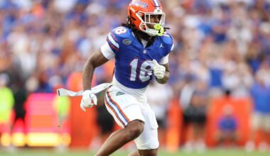 Jadan Baugh with the ball against FSU