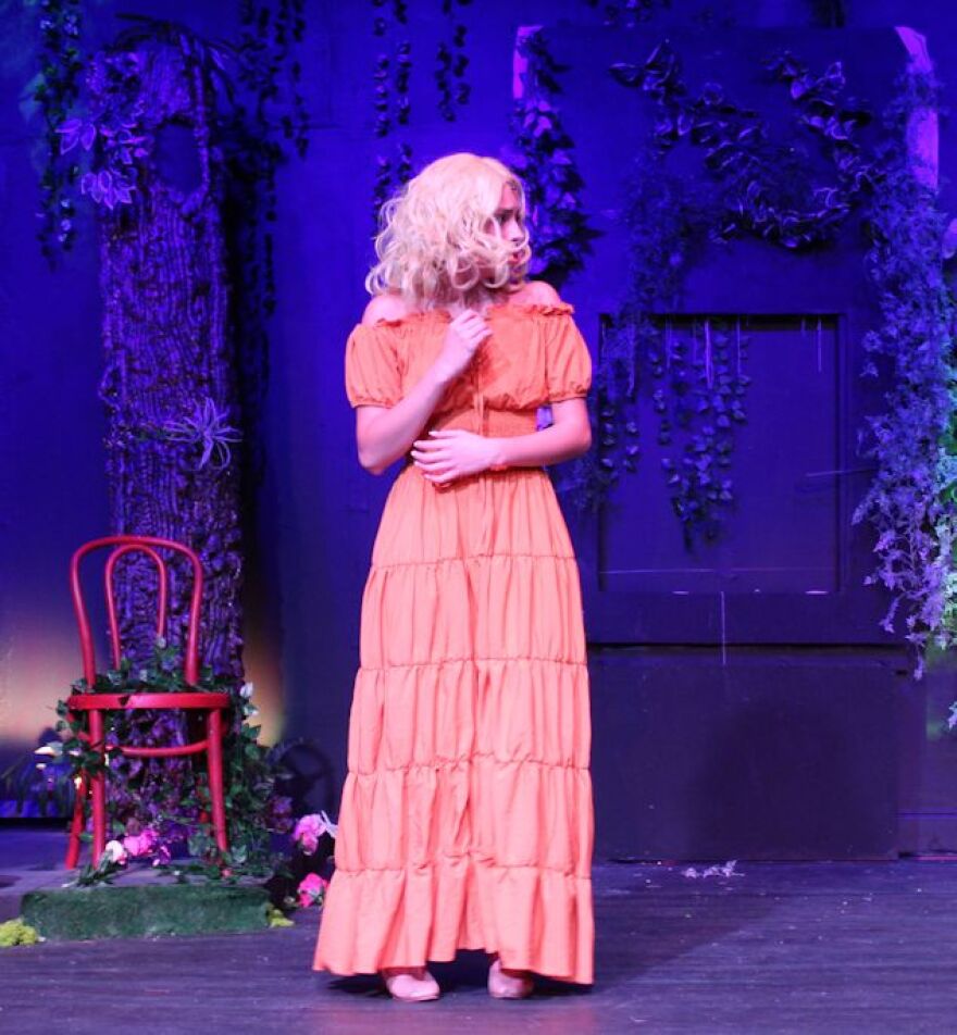 Brook in the role of Rapunzel in Sondheim's 'Into the Woods.'