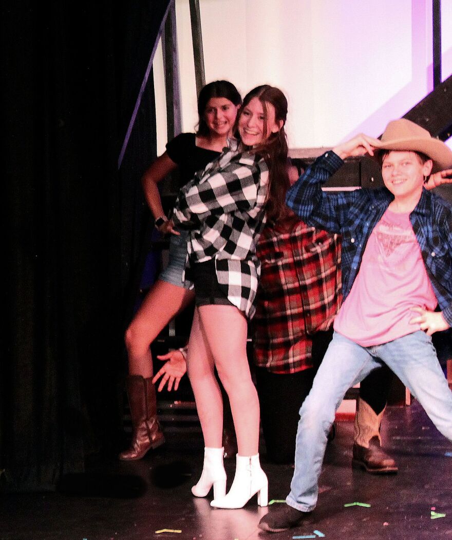 Emily Feichthaler in the ensemble of 'Footloose.'