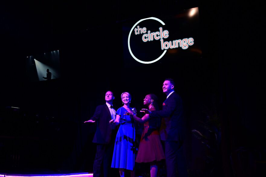 Wioncek, Suskind, Faraco and Mendini perform in the circle lounge during 'MY WAY: A Musical Tribute to Frank Sinatra.'