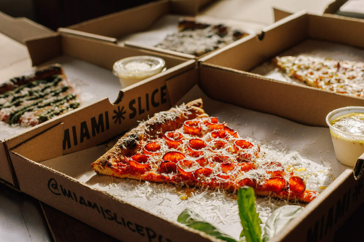 A pepperoni slice from Miami Slice.
