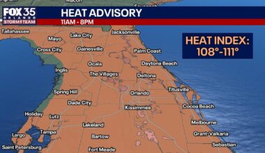Orlando weather: Heat advisory, lower rain chances for Central Florida