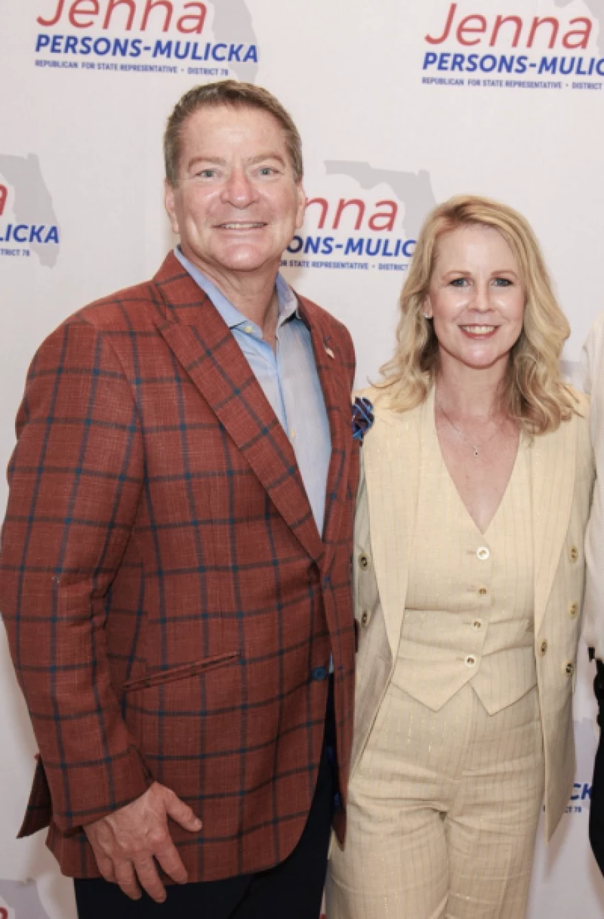 Persons-Mulicka with her husband, Lee County Commissioner David Mulicka.