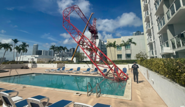 Miami crane collapse drops arm onto luxury condo pool, no injuries