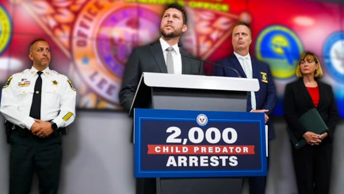 Over 2,000 child predators arrested in Florida since last year, AG announces