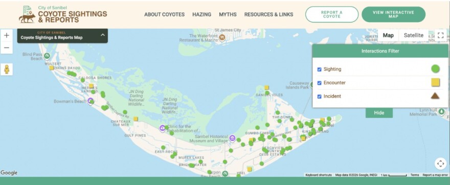 Online portal for residents to report coyote sightings