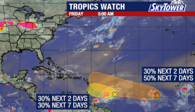 Tropical Storm Lala aims for Hawaii as two Atlantic systems push west
