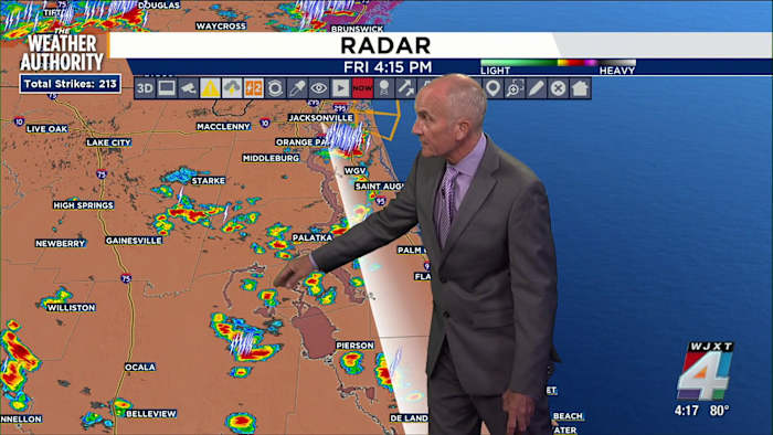 Live Radar: Heat Advisory continues as storms move across northeast Florida and southeast Georgia