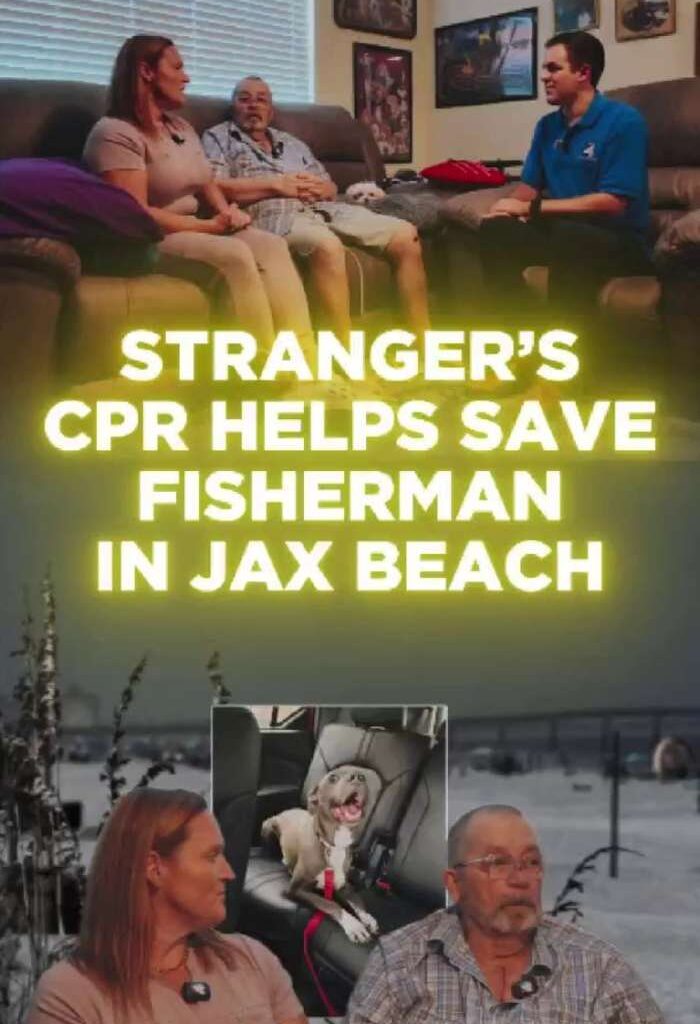 He stopped to pet a dog on Jacksonville Beach — then collapsed. A stranger’s CPR helped save his life