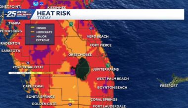 Heat advisory for South Florida with feels-like temps near 105