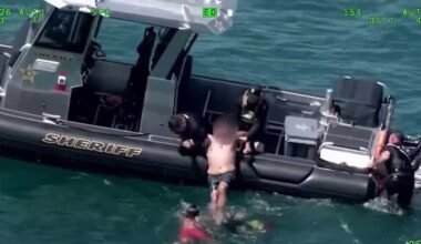 Florida deputies and lifeguard rescue man in emotional distress